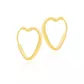 Brinco De Ouro 18k Argola Plus Coração PP