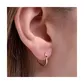Brinco De Ouro 18k Argola Plus Hexágono P