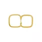 Brinco De Ouro 18k Argola Quadrada Plus P