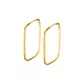 Brinco De Ouro 18k Argola Quadrada Slim M