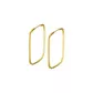 Brinco De Ouro 18k Argola Quadrada Slim P