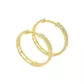 Brinco De Ouro 18k Argola Radiante G