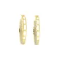 Brinco De Ouro 18k Argola Radiante G