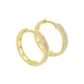 Brinco De Ouro 18k Argola Radiante M