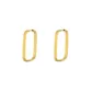 Brinco De Ouro 18k Argola Retangular Plus P