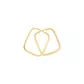Brinco De Ouro 18k Argola Retangular Plus P