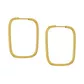 Brinco De Ouro 18k Argola Retangular Slim GG