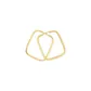 Brinco De Ouro 18k Argola Retangular Slim M