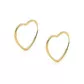 Brinco De Ouro 18k Argola Slim Coração M