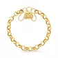 Pulseira De Ouro 18k Elo Português Com Fecho De Bolsa Grande 19cm
