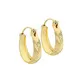 Brinco De Ouro 18k Argola Trabalhada Com Trava M