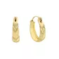 Brinco De Ouro 18k Argola Trabalhada Com Trava M