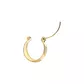Brinco De Ouro 18k Argola Trabalhada Com Trava M