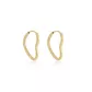 Brinco De Ouro 18k Argola Wide Coração M