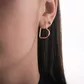 Brinco De Ouro 18k Argola Wide Coração M