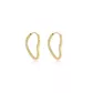 Brinco De Ouro 18k Argola Wide Coração P