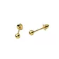 Brinco De Ouro 18k Bolinha De 3mm