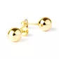 Brinco De Ouro 18k Bolinha De 4mm