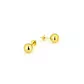 Brinco De Ouro 18k Bolinha De 5mm