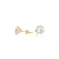 Brinco De Ouro 18k Com Pedra De Zircônia De 5mm