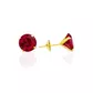 Brinco De Ouro 18k Com Pedra De Zircônia Rubi De 5mm