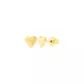 Brinco De Ouro 18k Coração Cheio 4,0mm