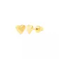 Brinco De Ouro 18k Coração Cheio 5,0mm