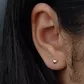 Brinco De Ouro 18k Coração Cheio 5,0mm