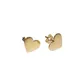 Brinco De Ouro 18k Coração Com 8,5mm