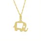Pingente De Ouro 18k Elefante Vazado