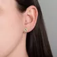 Brinco De Ouro 18k Mademoiselle Verde Com Zircônias 