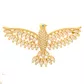 Pingente De Ouro 18k Espírito Santo Com Zircônias