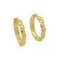 Brinco De Ouro 18k Meia argola amor 