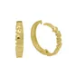 Brinco De Ouro 18k Meia argola amor 