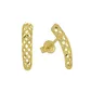 Brinco De Ouro 18k Meia argola Arquinhos