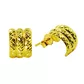 Brinco De Ouro 18k Meia Argola De 10mm