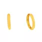 Brinco De Ouro 18k Meia argola Plus G