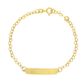 Pulseira Infantil De Ouro 18k Corações Amor De 0,2mm Com 13cm