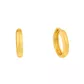 Brinco De Ouro 18k Meia argola Plus M