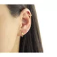 Brinco De Ouro 18k Meia argola Plus M
