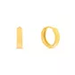 Brinco De Ouro 18k Meia argola Plus P