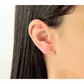 Brinco De Ouro 18k Meia argola Plus P