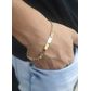 Pulseira De Ouro 18k Groumet De 5mm Com 21cm e Chapa
