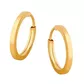 Brinco De Ouro 18k Plus Argola Redonda Pp