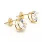 Brinco De Ouro 18k Ponto De Luz 8,0mm