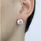 Brinco De Ouro 18k Ponto De Luz 8,0mm