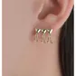 Brinco De Ouro 18k Três Corações