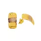 Brinco De Ouro 18k Três Ouros 15mm
