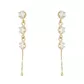 Brinco De Ouro 18k Três Zircônias Brancas