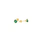 Brinco De Ouro 18k Zircônia Esmeralda 2,5mm